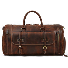 Load image into Gallery viewer, Large Capacity Travel Men&#39;s First Layer Cowhide Luggage Bag Portable
