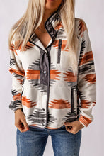 Load image into Gallery viewer, Gray Western Aztec Snap Buttoned Fleece Jacket with a 30% Discount the Price is $85.79 ($36.77 Savings)
